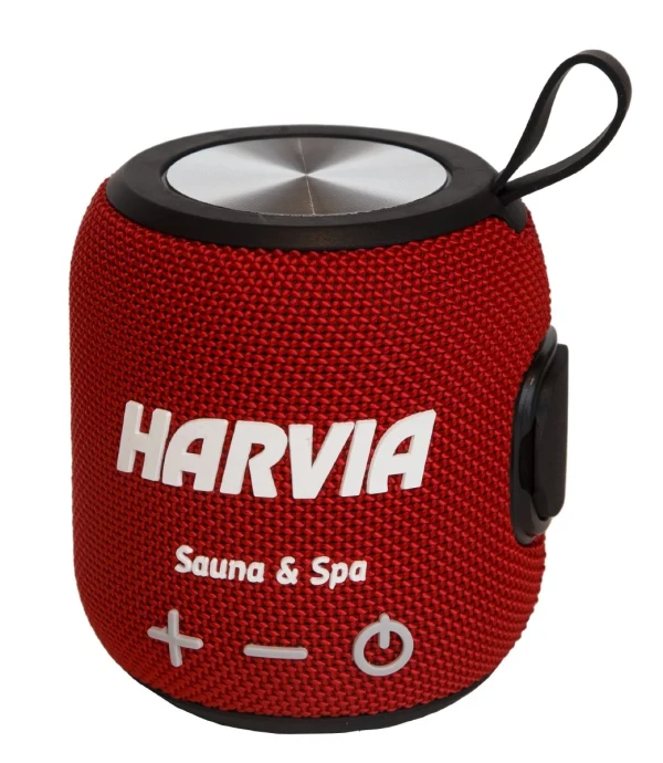 Harvia högtalare, röd Vedeldade bastuaggregat frilagd
